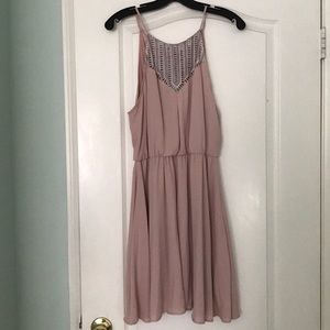 Light Pink/blush MidHigh neck Dress